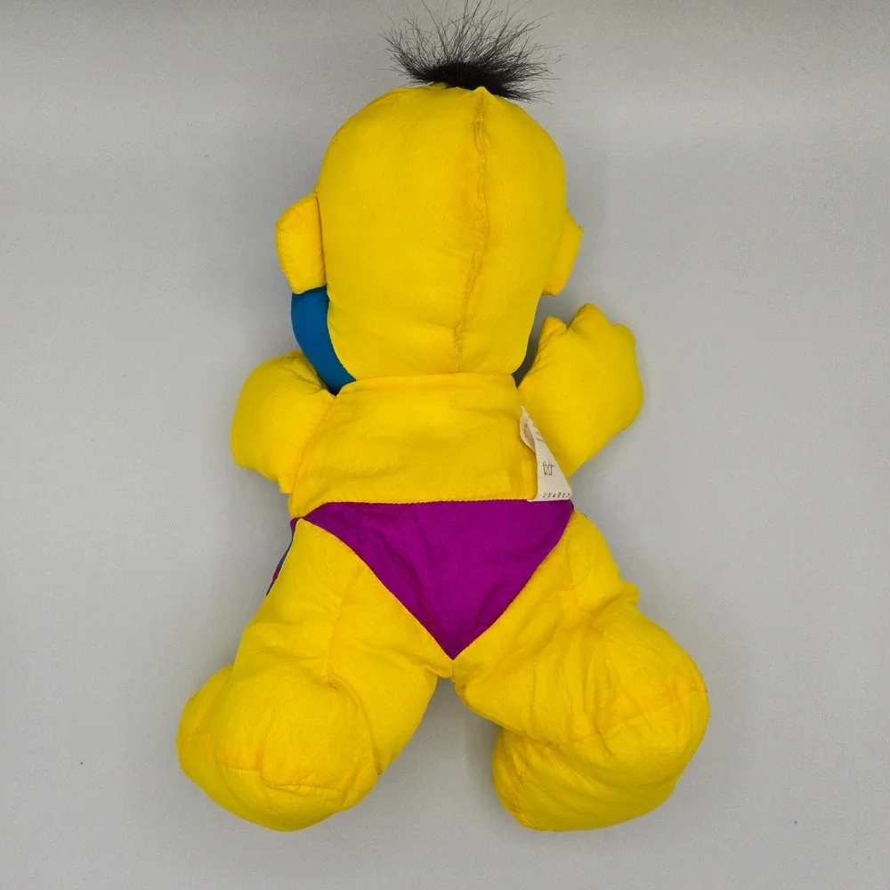 Vintage Fisher Price Puffalumps Grrrunts Caveman Plush 1992‎ Yellow Works